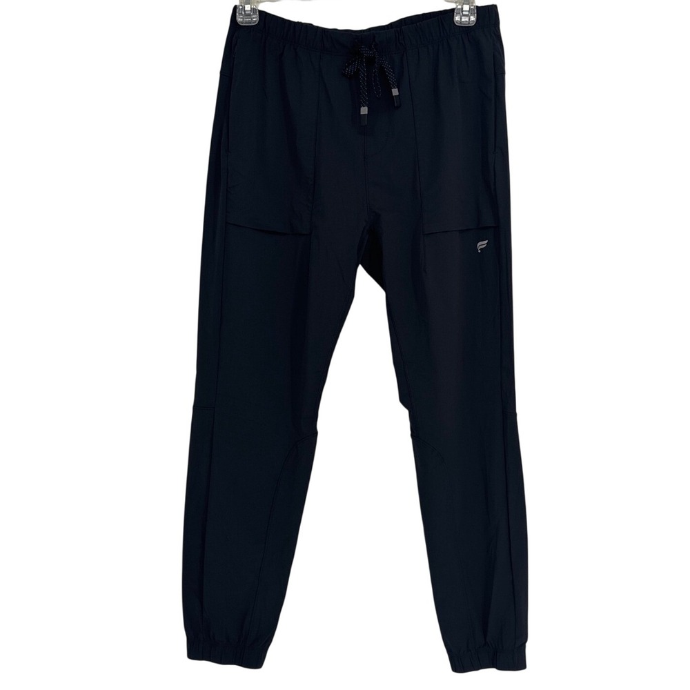 Fabletics Cargo Joggers Women M Black Athletic Activewear Tapered Pants